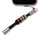 Powder Pink OceanYARN Tale Phone Dangler with stainless steel ends