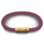 Solid Plum Cord NOTCH Bracelet with Brass Clasp