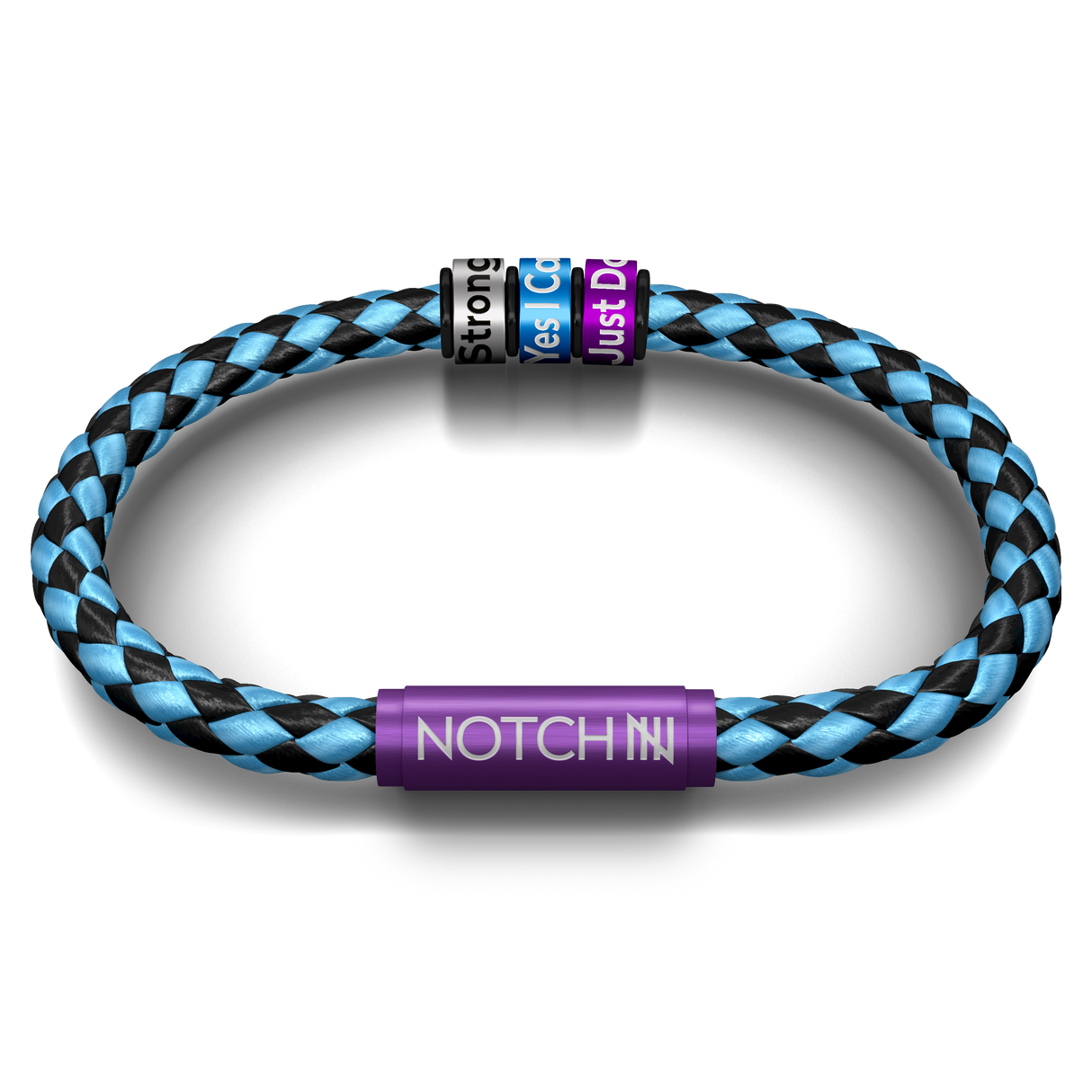 Stronger Life Cord NOTCH Bracelet with Three Personalised NOTCH Charms