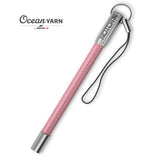 Powder Pink OceanYARN Tale Phone Dangler with stainless steel ends