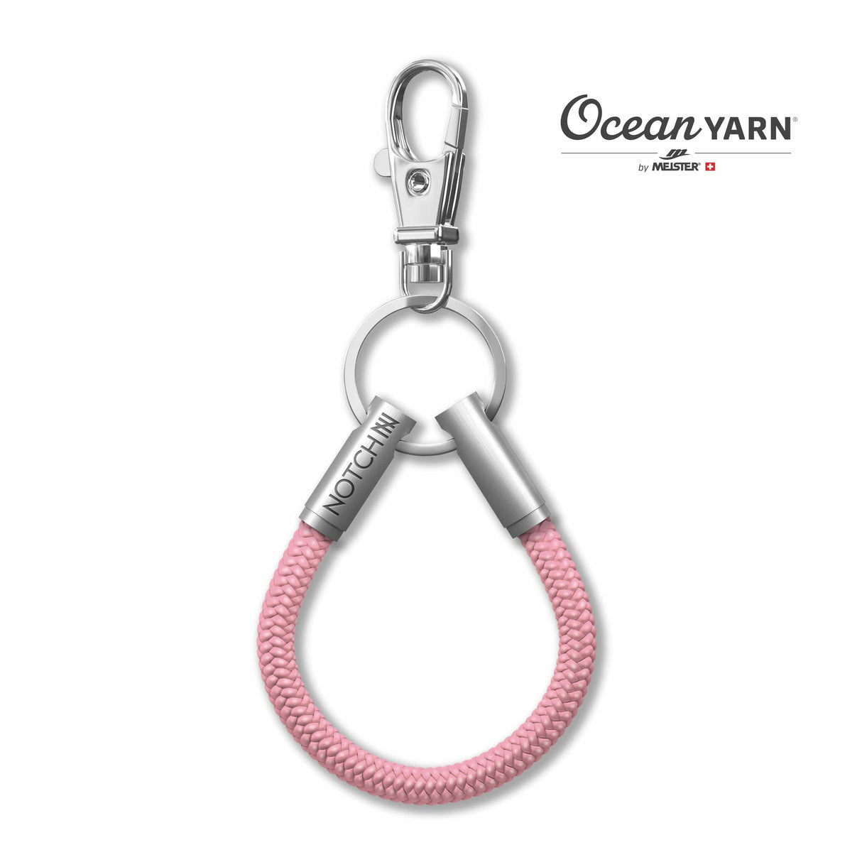 Sustainable OceanYarn NOTCH Loop - Powder Pink with stainless steel ends