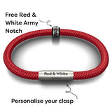 Red & White Army Bracelet and Notch
