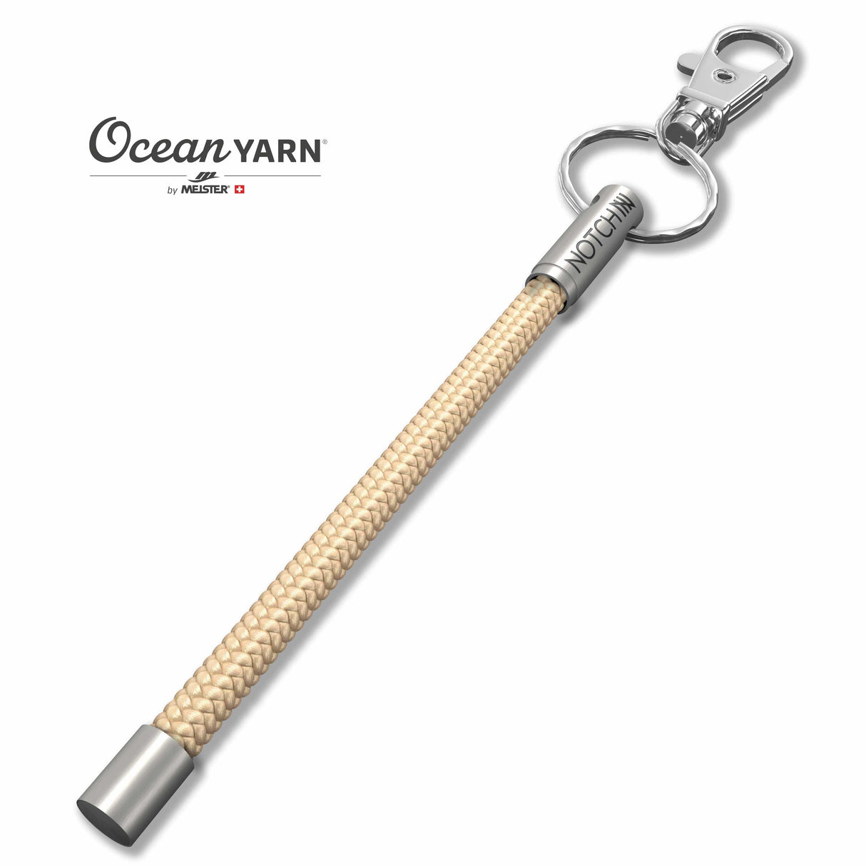 Sustainable OceanYarn NOTCH Tale - Sand with stainless steel ends