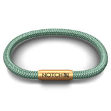 Sea Foam Cord with Brass Clasp NOTCH Bracelet