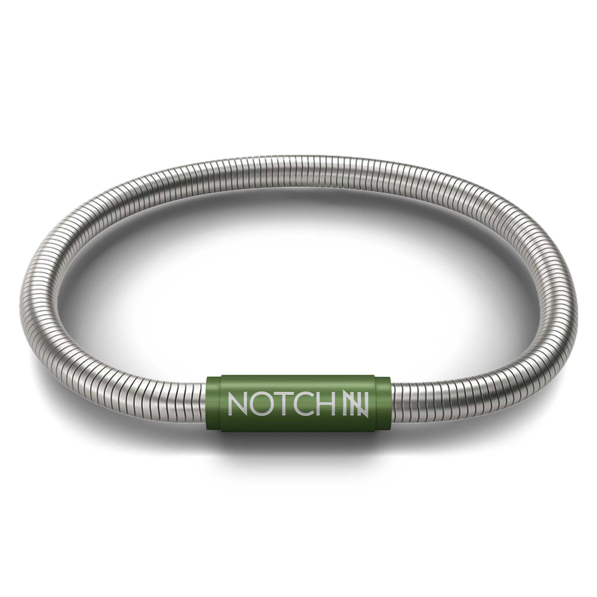 Signature NOTCH Bracelet with Green Clasp