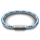 Limited Edition Silver Blue Cord NOTCH Bracelet