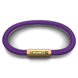 Solid Purple Cord NOTCH Bracelet with Brass Clasp