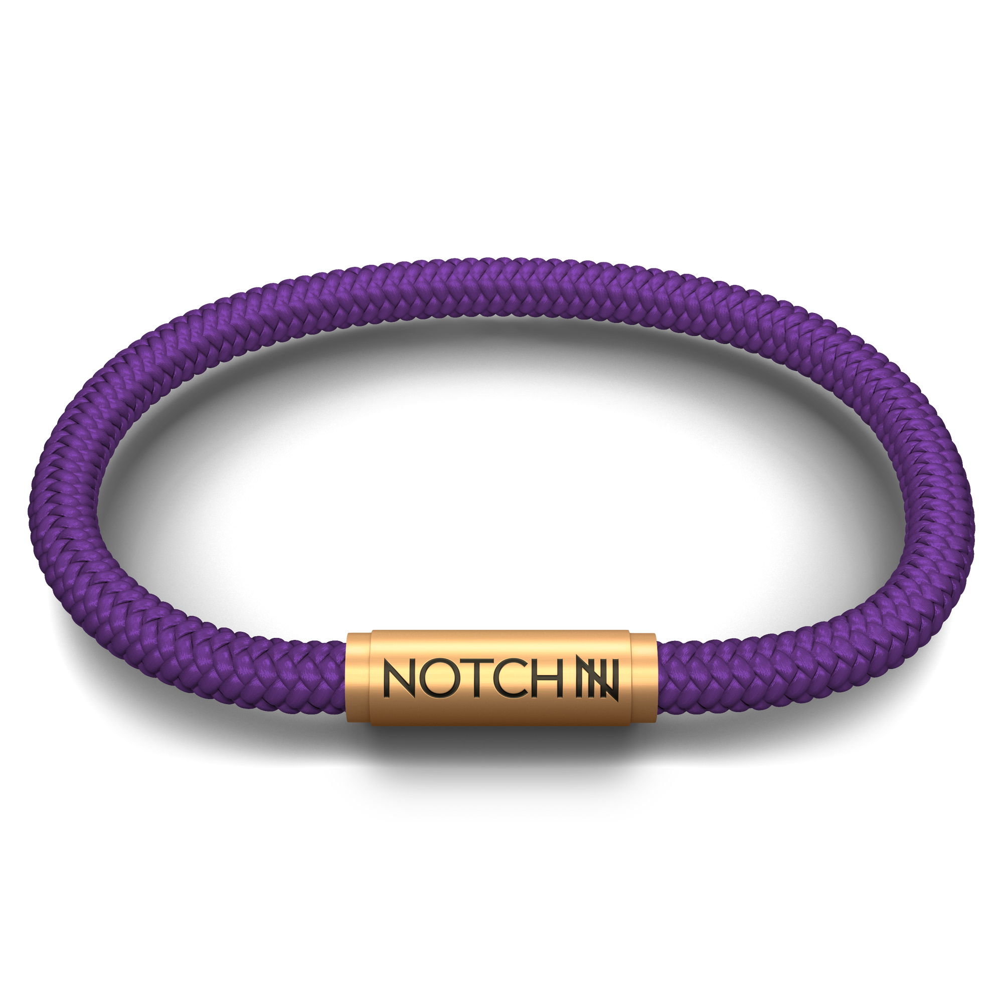 Solid Purple Cord with Brass Clasp NOTCH Bracelet