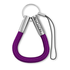 Purple Cord Loop Phone Dangler with stainless steel ends