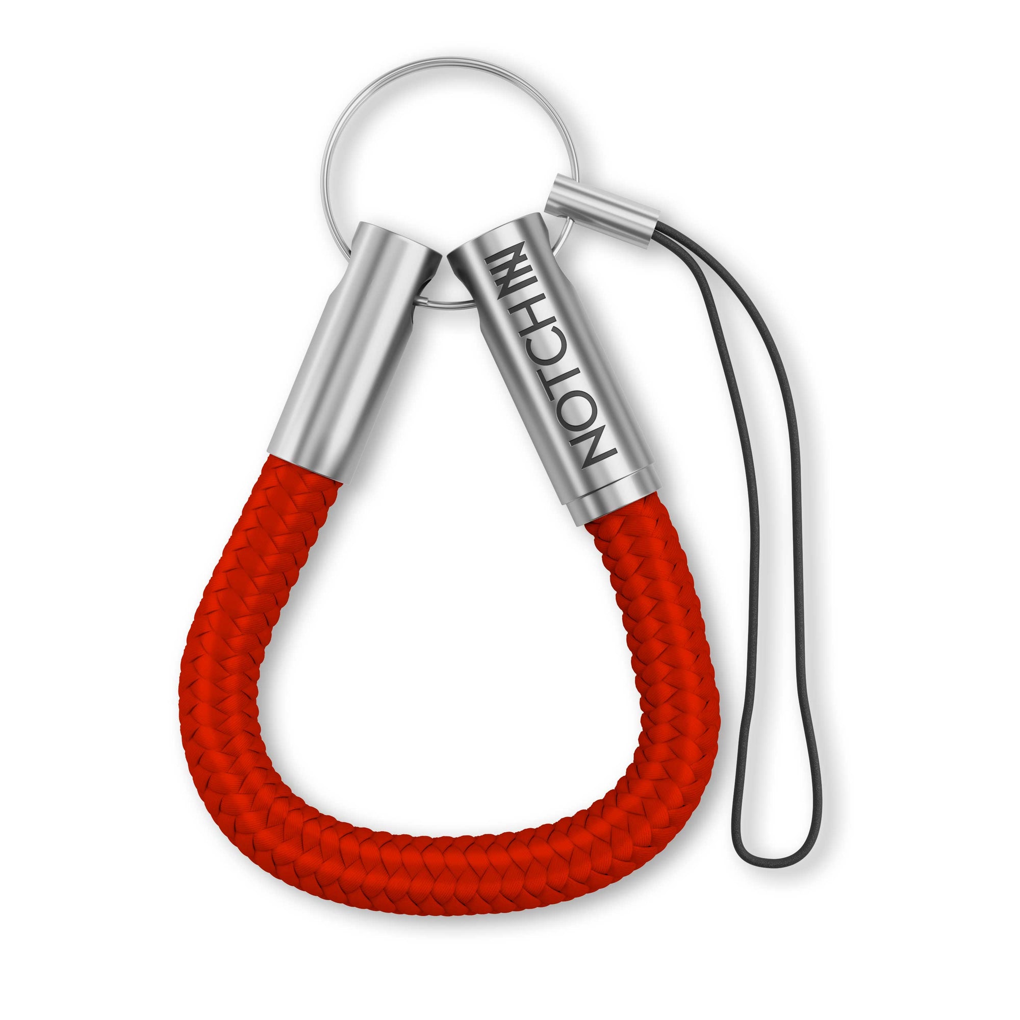 Red Cord Loop Phone Dangler with stainless steel ends