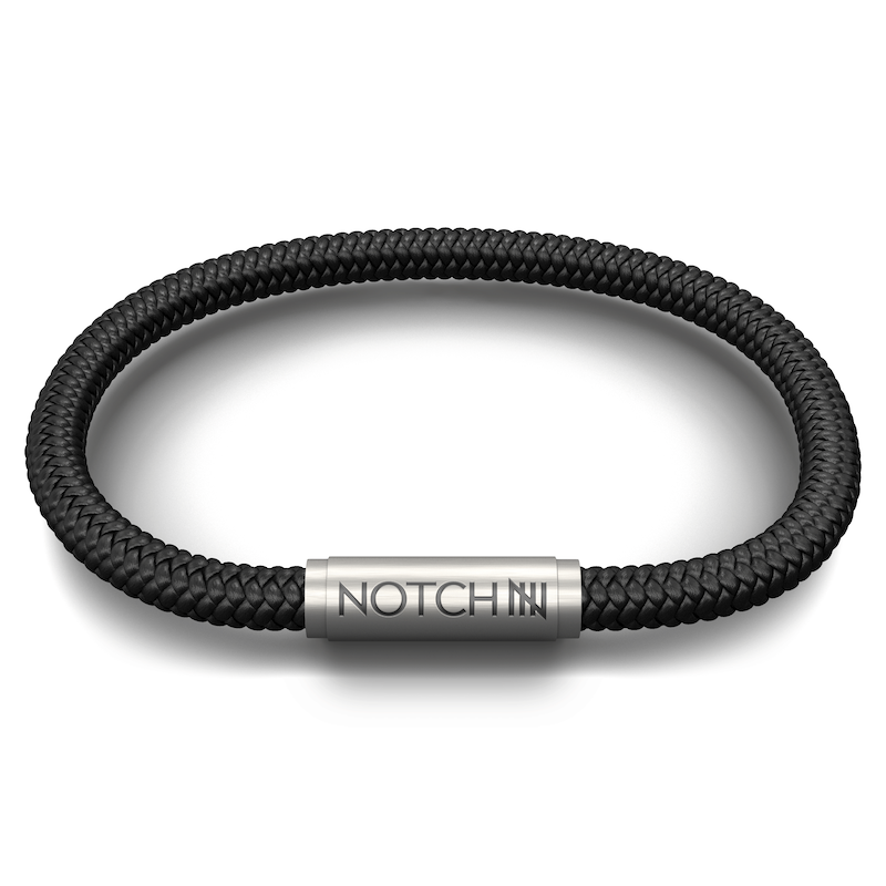 Solid Black Cord NOTCH Bracelet