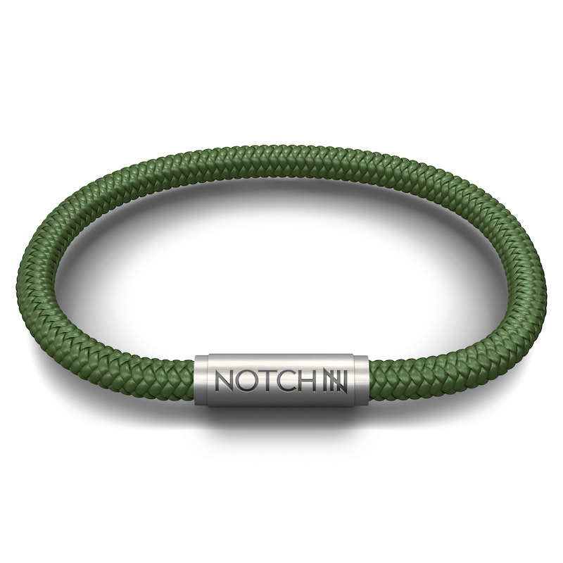 Solid Green Cord NOTCH Bracelet