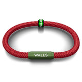 Wales Women's Football Notch & Red Wales Bracelet