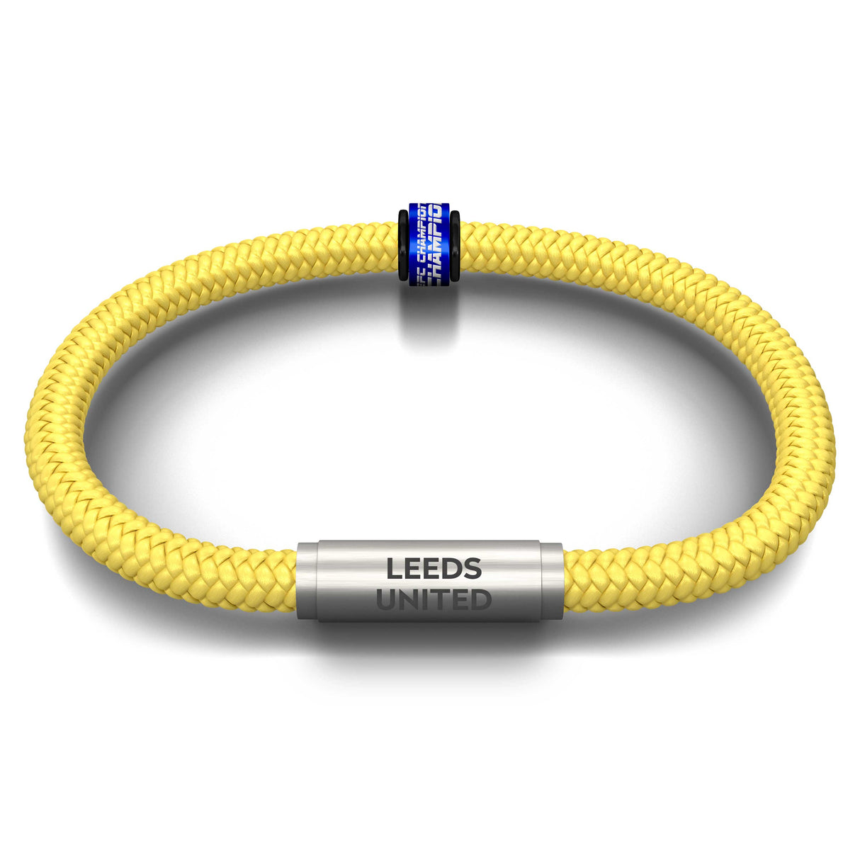 LUFC EFL Championship Champions 2025 Notch & Leeds United Bracelet (Yellow)