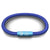 This Woman Runs Solid Blue Cord NOTCH Bracelet with Blue Clasp