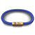 This Woman Runs Solid Blue Cord NOTCH Bracelet with Brass Clasp