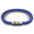 This Woman Runs Solid Blue Cord NOTCH Bracelet with Stainless Steel Clasp