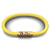 This Woman Runs Solid Yellow Cord NOTCH Bracelet with Brass Clasp