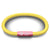 This Woman Runs Solid Yellow Cord NOTCH Bracelet with Pink Clasp