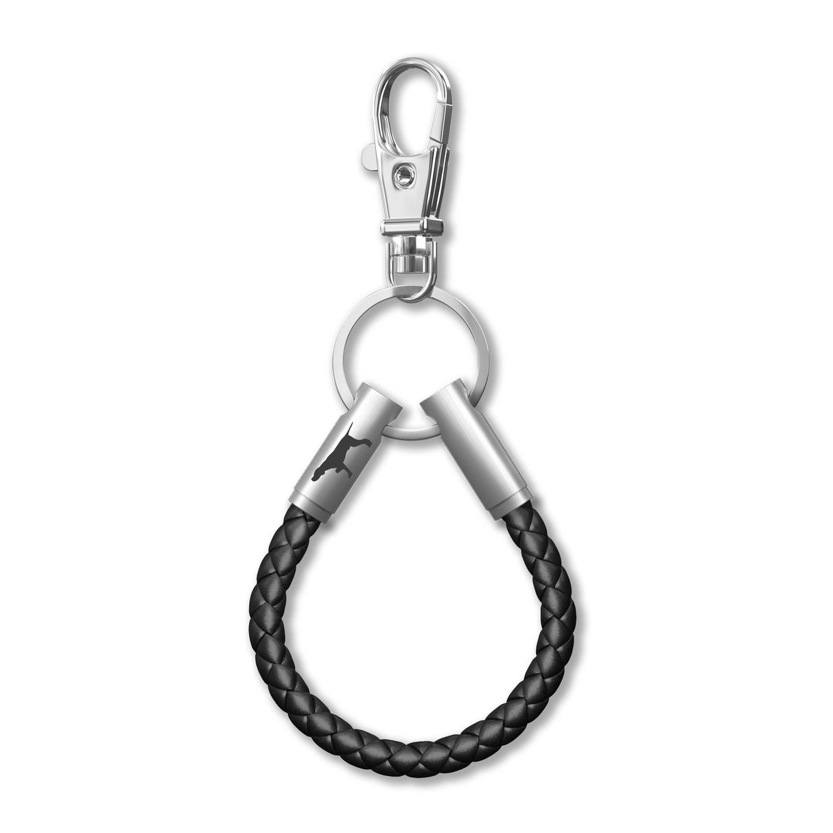 The Pointer Club Black Leather NOTCH Loop with stainless steel ends
