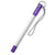 White Cord Tale Phone Dangler with purple aluminium ends