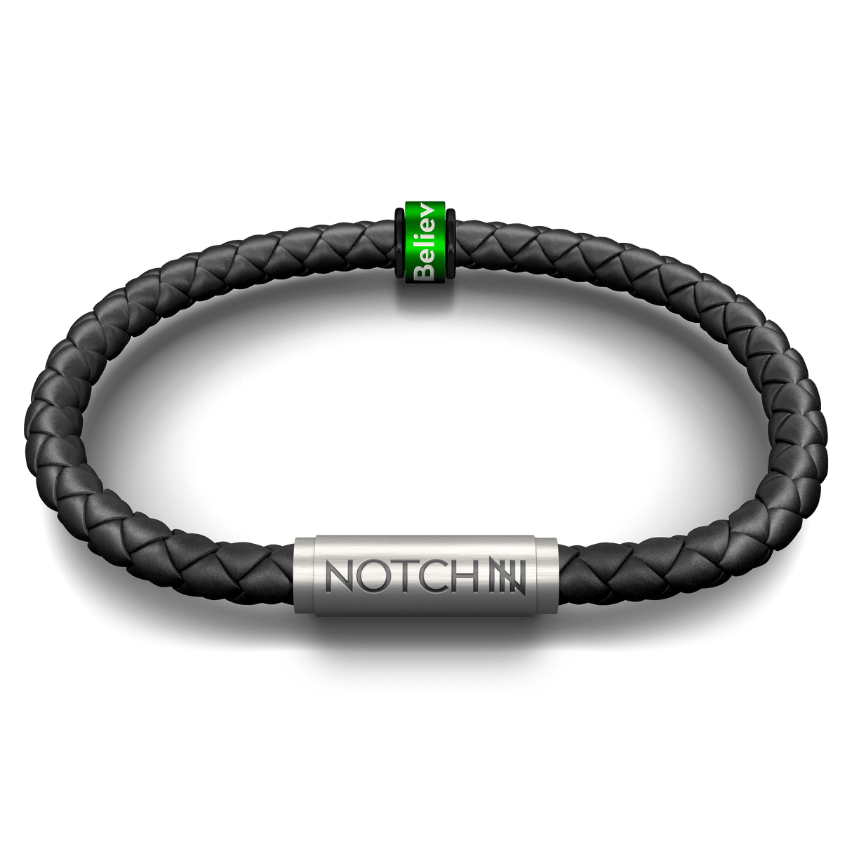 Stronger Life Leather NOTCH Bracelet with One Personalised NOTCH Charm