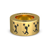 High-V Jump Notch & Cheerleader Bracelet (Summer Rainbow with Brass Clasp)