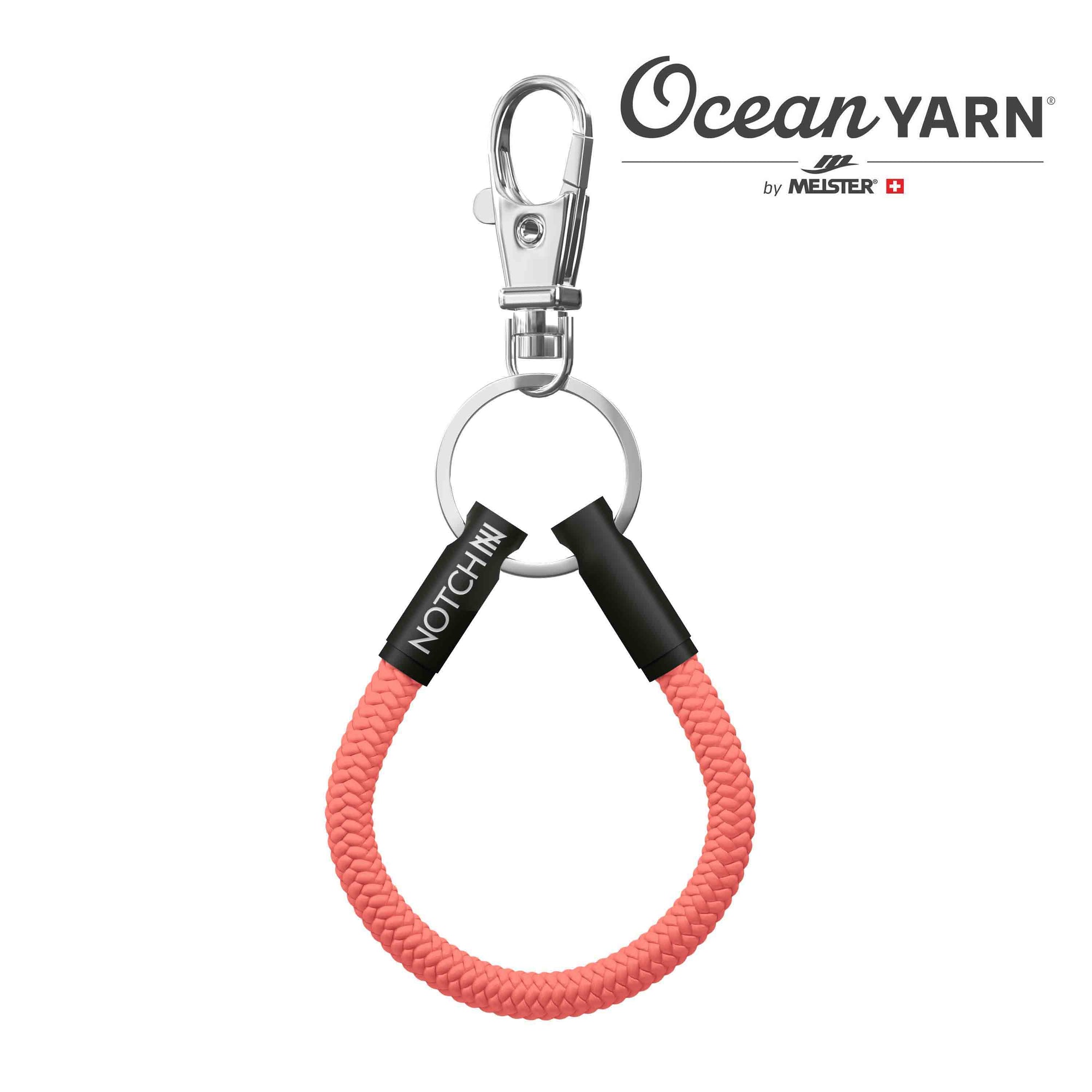 Sustainable OceanYarn NOTCH Loop - Coral with black aluminium ends