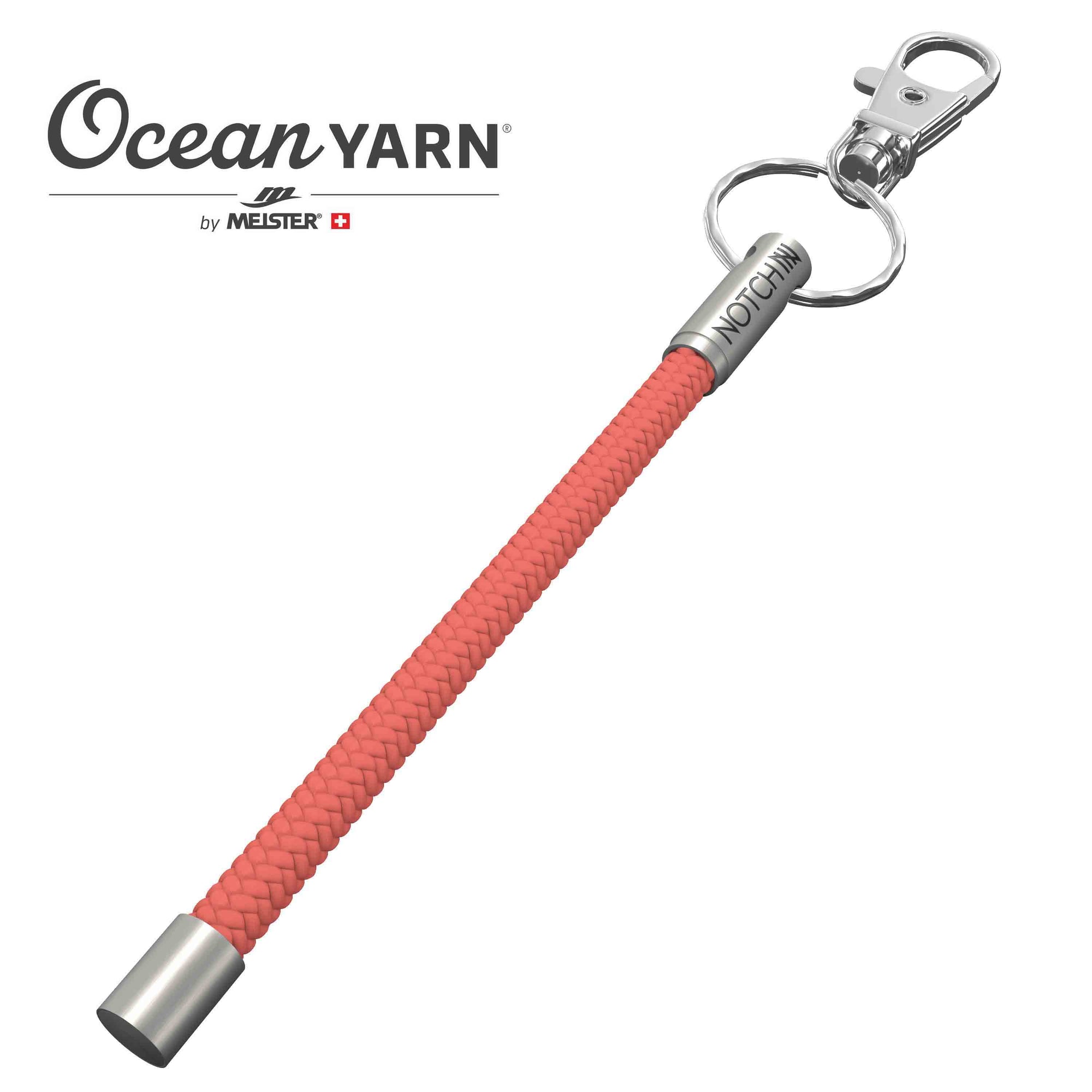 Sustainable OceanYarn NOTCH Tale - Coral with stainless steel ends