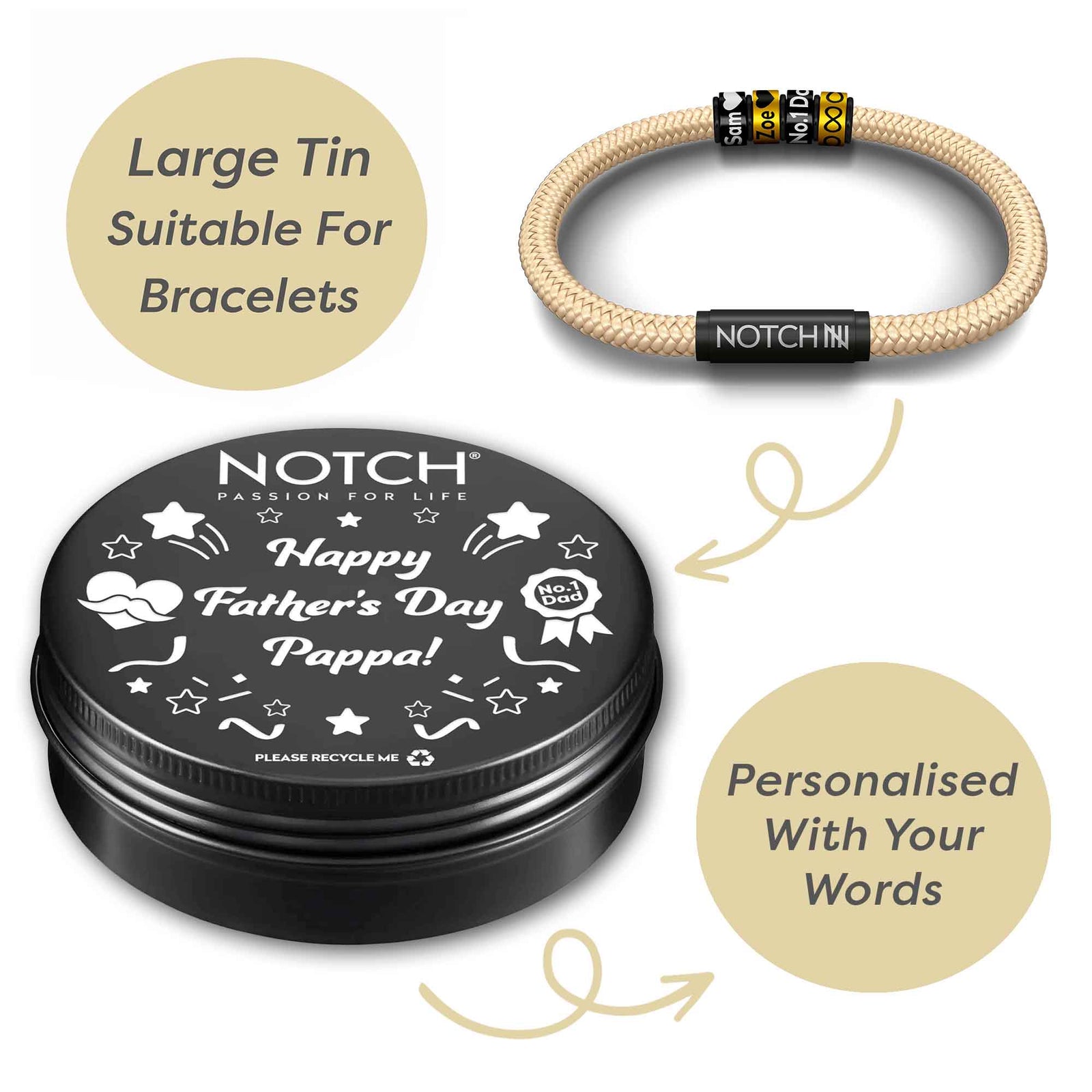 Large Happy Father's Day Tin - Personalised