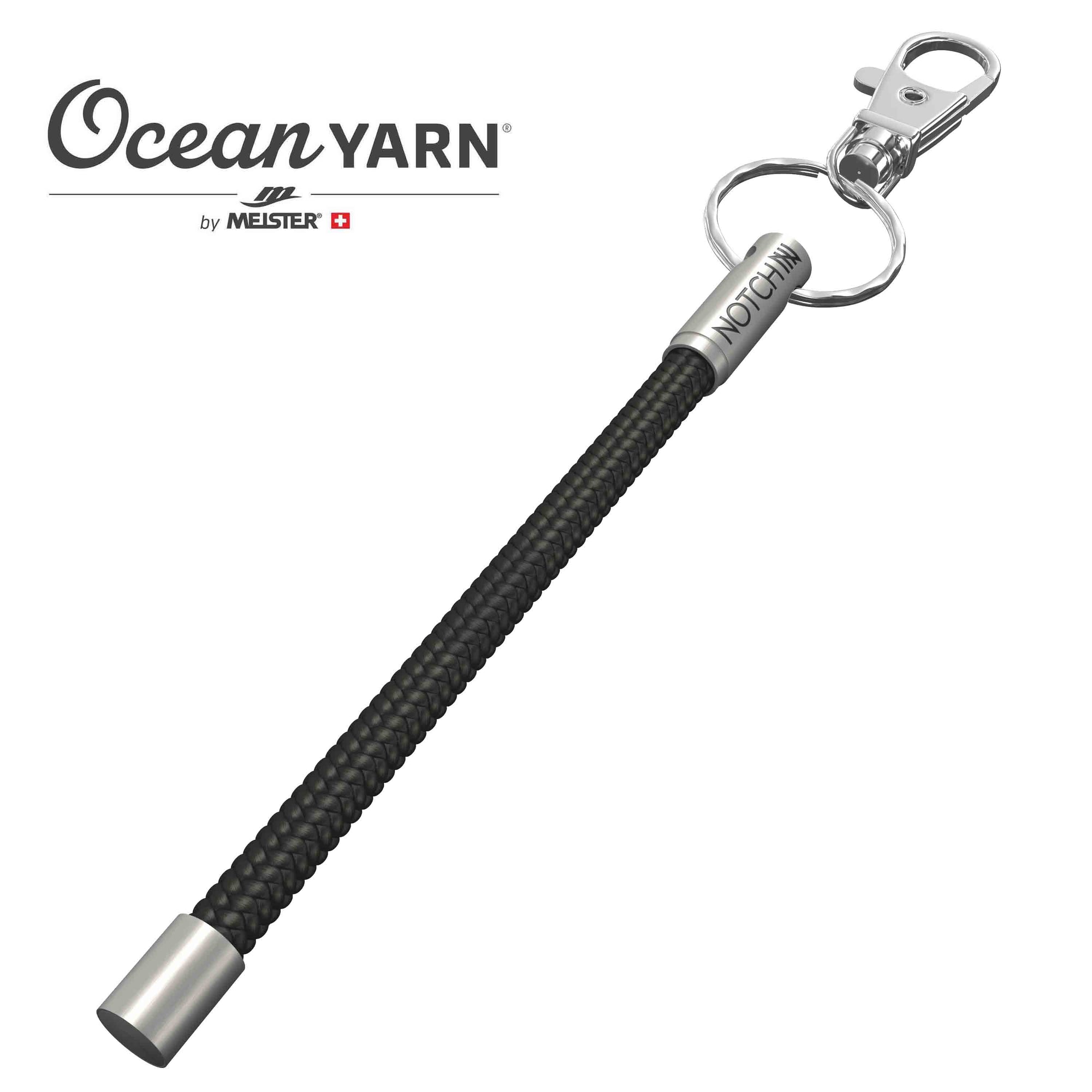 Sustainable OceanYarn NOTCH Tale - Jet Black with stainless steel ends