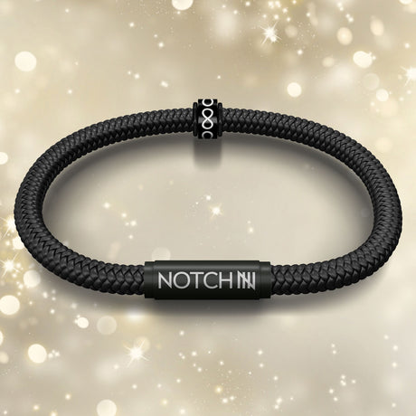 Bri Test V2 Men's Black Cord Bracelet with Black Clasp plus Notches (Copy)