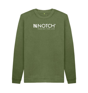 Khaki Men's Notch Logo Sweater