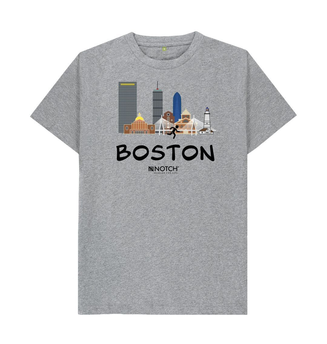 Athletic Grey Men's 26.2 Black text Men's T-Shirt