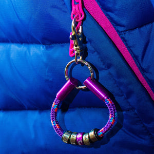 Premium Black Leather with Pink Clasp NOTCH Bracelet