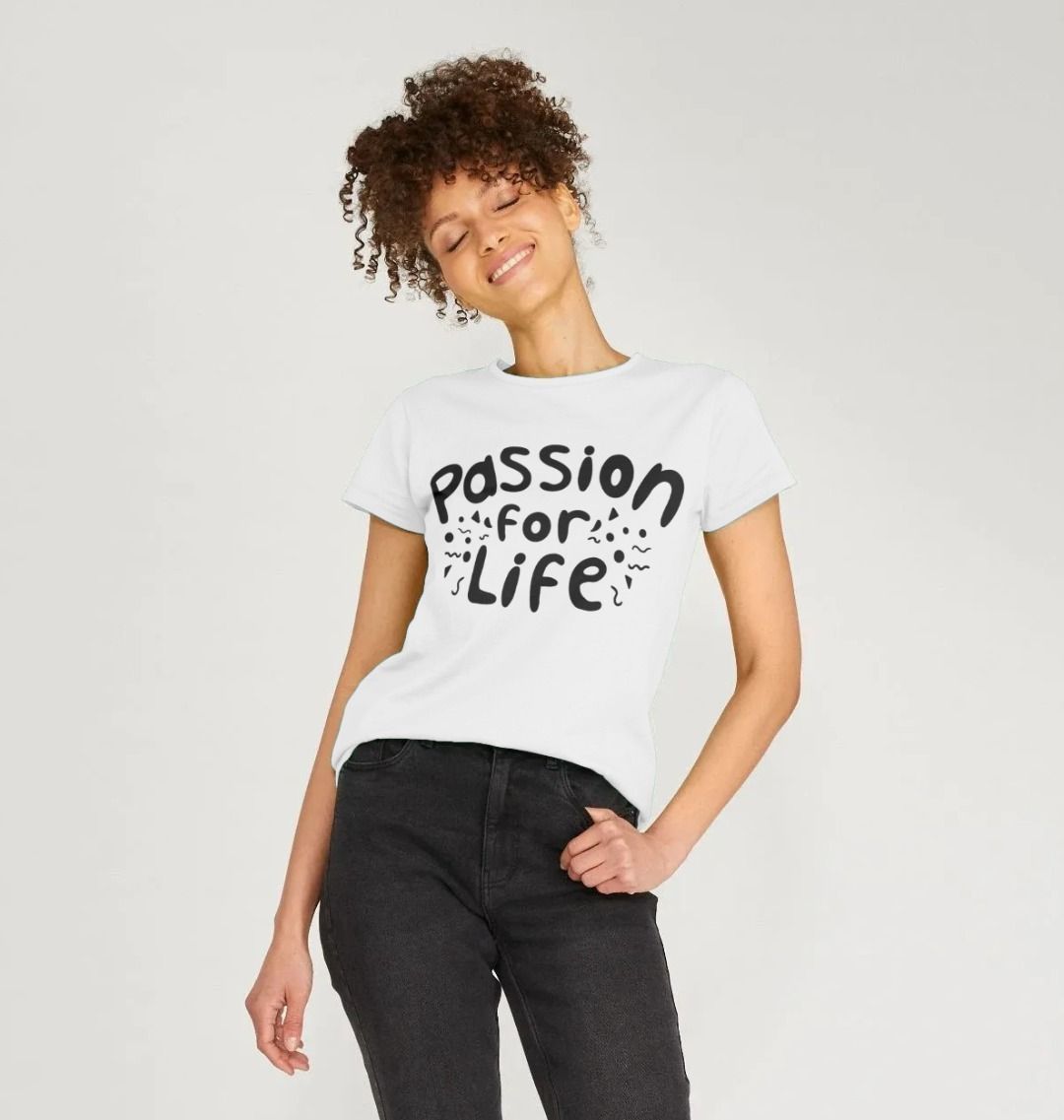 Women's Black Bubble Passion For Life T-Shirt