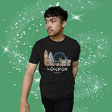 Men's 26.2 London White Text T-Shirt