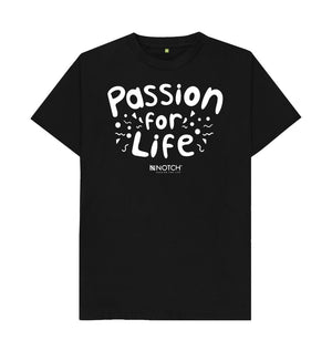 Black Men's White Bubble Passion For Life T-Shirt
