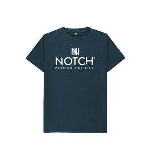 Denim Blue Kid's Notch Logo T-Shirt