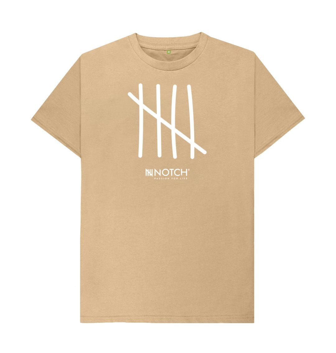 Sand Men's All White Tally T-Shirt