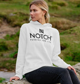 Women's White Notch Hoodie