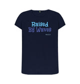 Navy Blue Women's Raised By Waves T-Shirt
