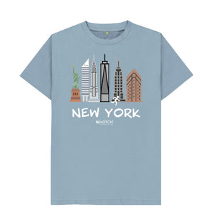 Stone Blue New York 26.2 White Men's T-Shirt