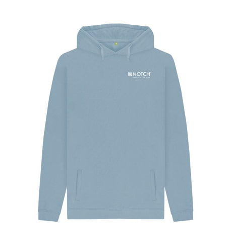 Stone Blue Men's Small Logo Notch Hoodie