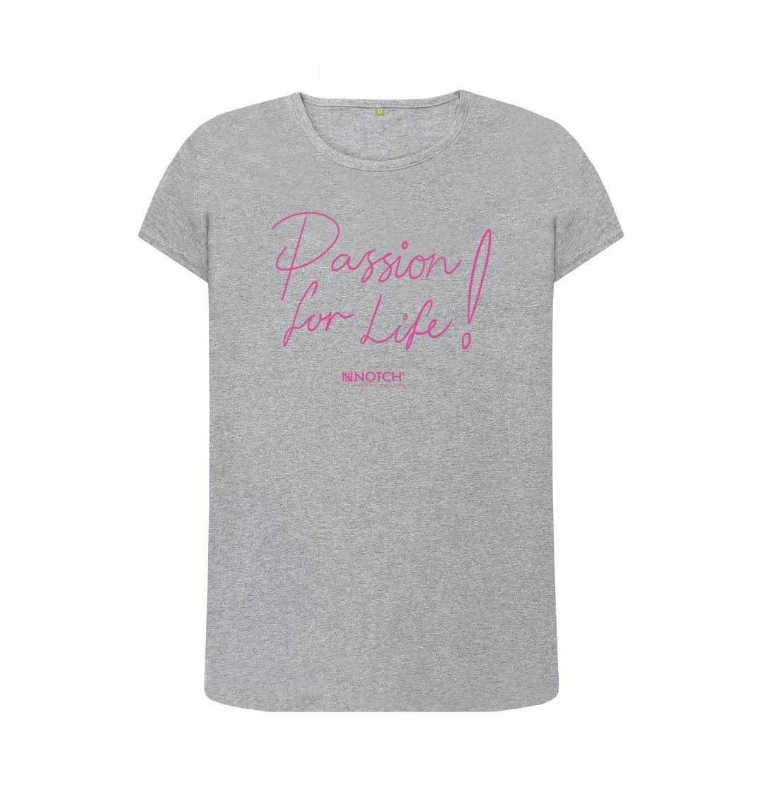 Athletic Grey Women's Pink Passion for Life T-Shirt
