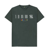 Dark Grey Men's White Tally T-Shirt