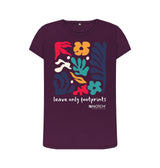 Purple Women's Leave Only Footprints T-Shirt