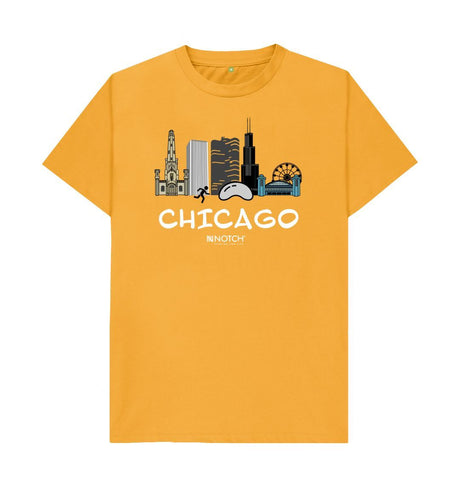 Mustard Chicago 26.2 White Text Men's T-Shirt
