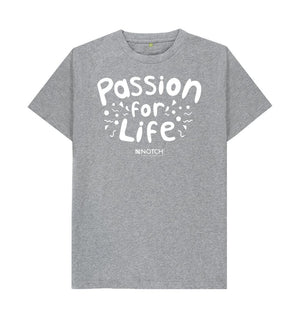 Athletic Grey Men's White Bubble Passion For Life T-Shirt