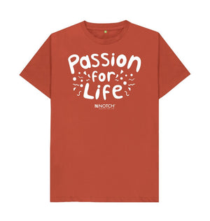 Rust Men's White Bubble Passion For Life T-Shirt